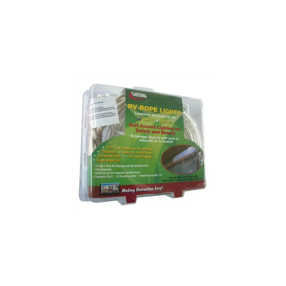 LED 120V AC Awning Rope Light - 18' Length - VALA30-0650